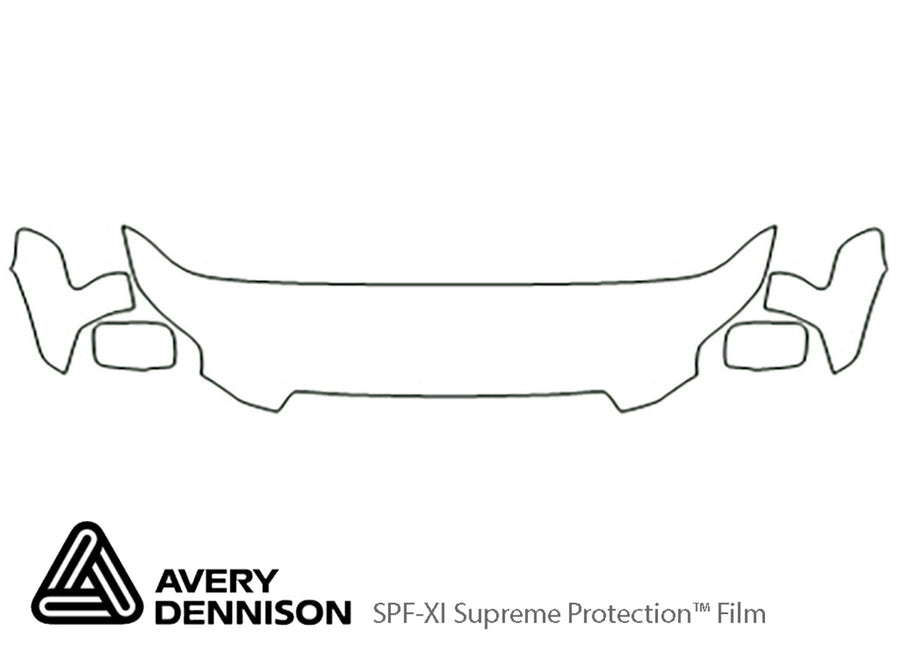pilot Avery Dennison Clear Bra Hood Precut PPF Diagram
