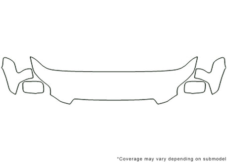 pilot 3M Clear Bra Hood Precut PPF Diagram
