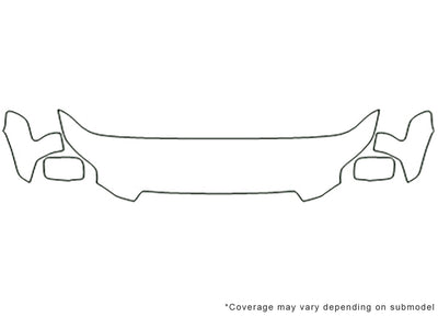 pilot Avery Dennison Clear Bra Hood Precut PPF Diagram