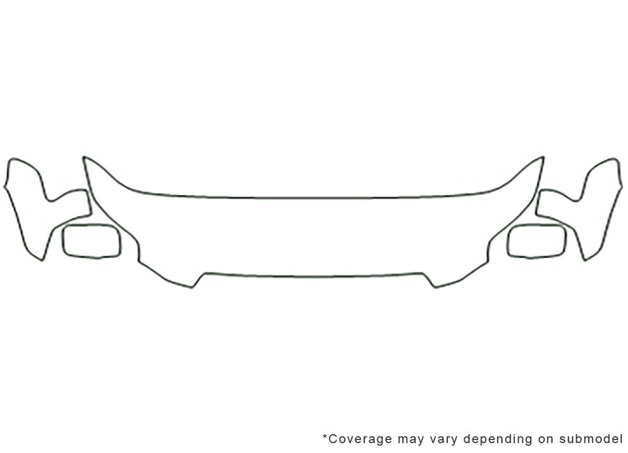 pilot Avery Dennison Clear Bra Hood Precut PPF Diagram