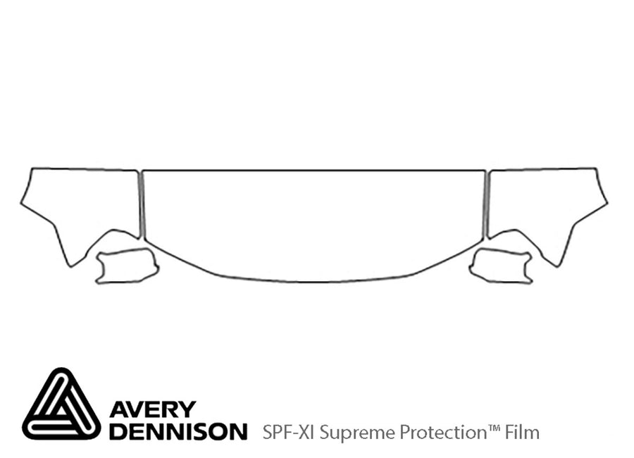 pilot Avery Dennison Clear Bra Hood Precut PPF Diagram