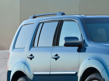 honda pilot 2009-2015 Brushed Aluminum Black Pillar Cover Diagram