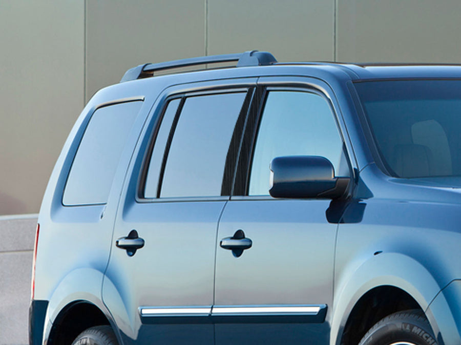 honda pilot 2009-2015 Brushed Aluminum Black Pillar Cover Diagram