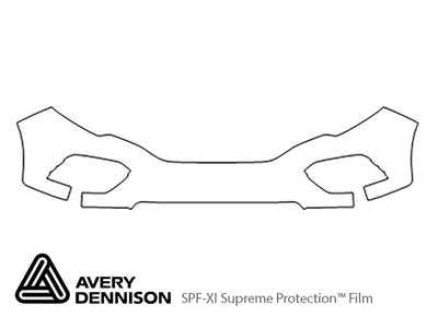 pilot Avery Dennison Clear Bra Bumper Precut PPF Diagram