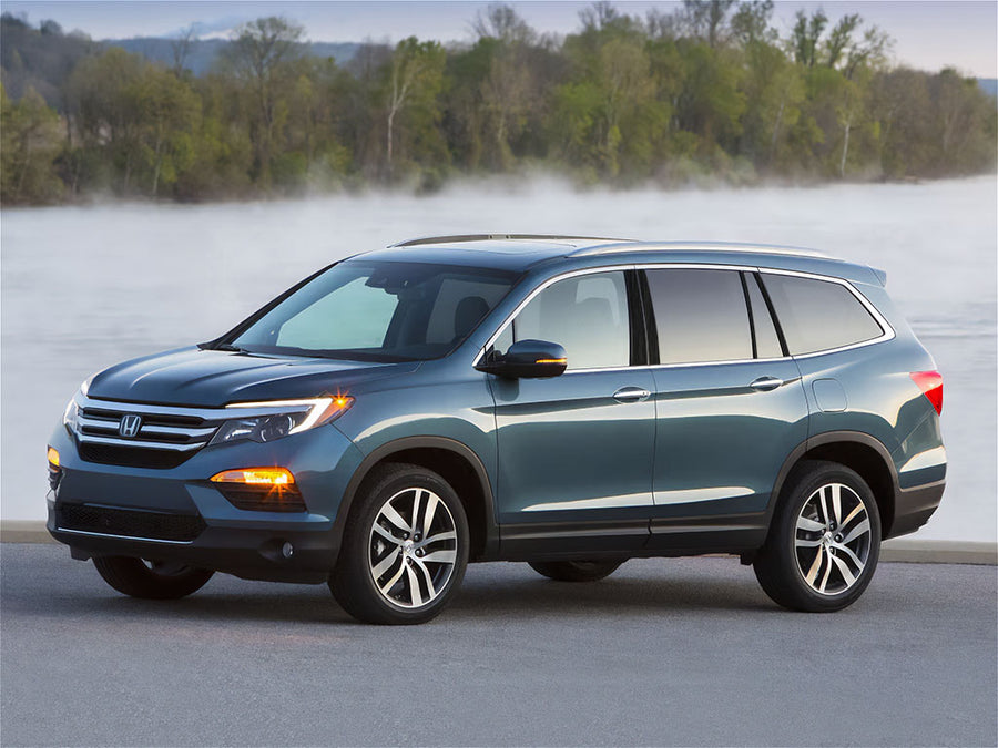 honda pilot 2016-2022 Brushed Aluminum Black Pillar Trim