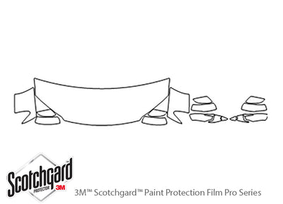 pilot 3M Clear Bra Hood Precut PPF Diagram