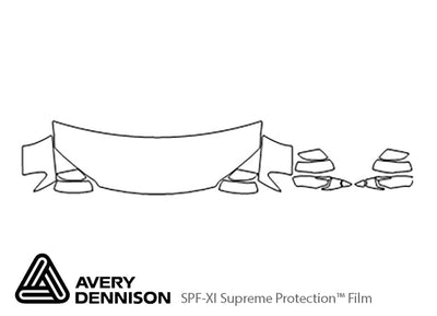 pilot Avery Dennison Clear Bra Hood Precut PPF Diagram