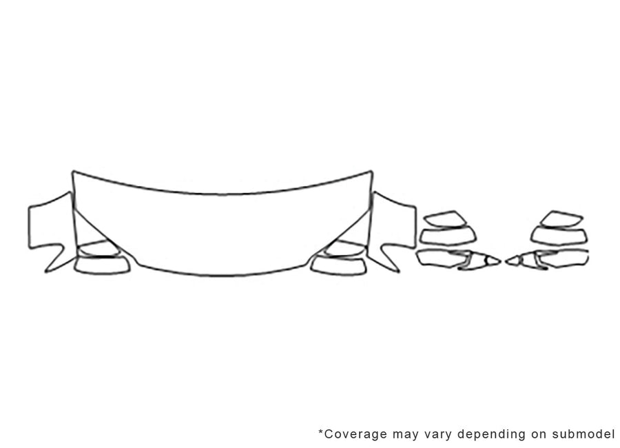 pilot 3M Clear Bra Hood Precut PPF Diagram