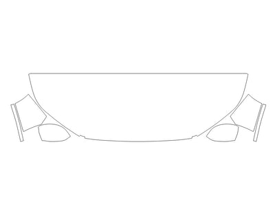 pilot 3M Clear Bra Hood Precut PPF Diagram