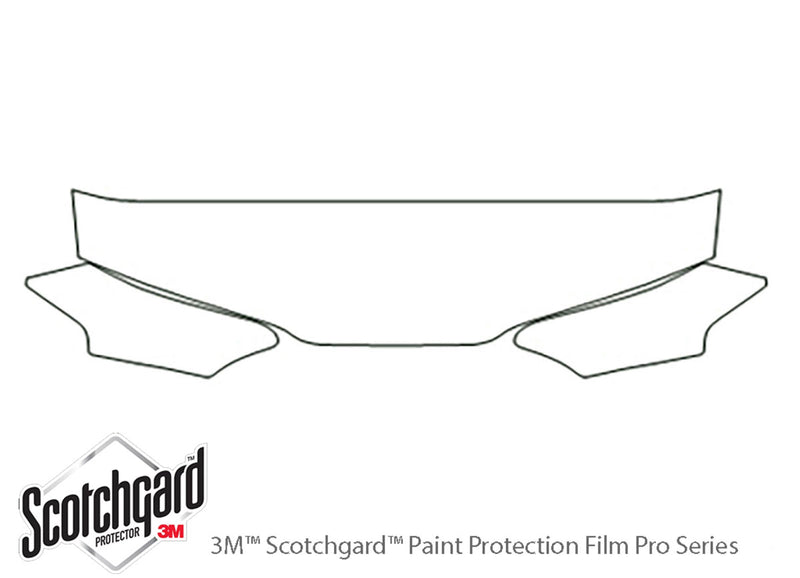prelude 3M Clear Bra Hood Precut PPF Diagram