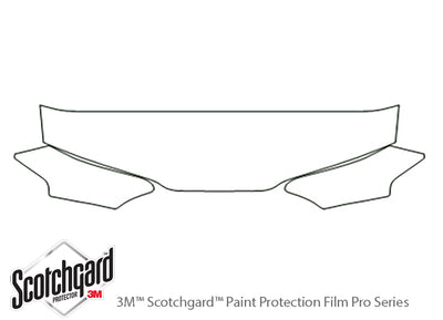 prelude 3M Clear Bra Hood Precut PPF Diagram