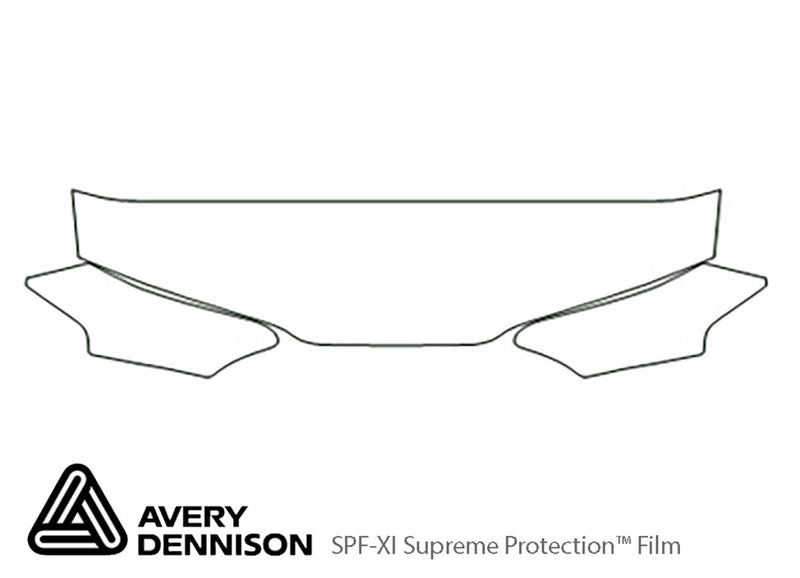 prelude Avery Dennison Clear Bra Hood Precut PPF Diagram