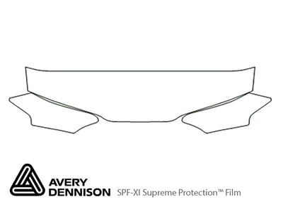 prelude Avery Dennison Clear Bra Hood Precut PPF Diagram