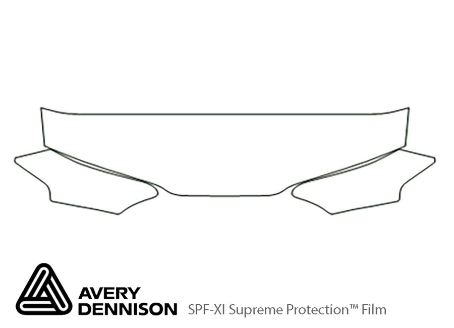 prelude Avery Dennison Clear Bra Hood Precut PPF Diagram