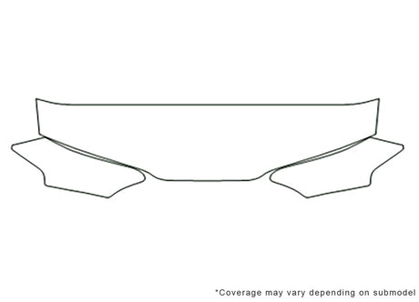 prelude Avery Dennison Clear Bra Hood Precut PPF Diagram