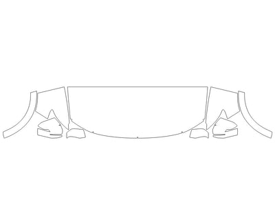prologue Avery Dennison Clear Bra Hood Precut PPF Diagram