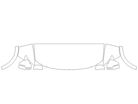prologue Avery Dennison Clear Bra Hood Precut PPF Diagram