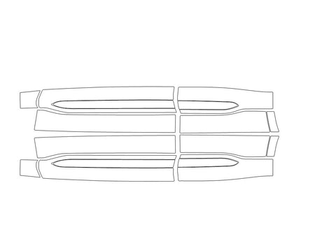 prologue 3M Clear Bra Door Cup Precut PPF Diagram