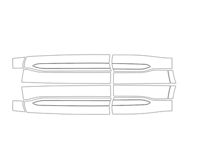 prologue Avery Dennison Clear Bra Door Cup Precut PPF Diagram
