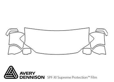 ridgeline Avery Dennison Clear Bra Hood Precut PPF Diagram