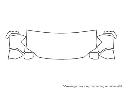 ridgeline Avery Dennison Clear Bra Hood Precut PPF Diagram