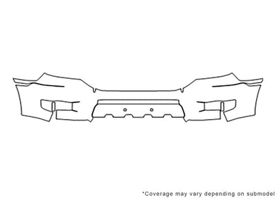 ridgeline Avery Dennison Clear Bra Bumper Precut PPF Diagram