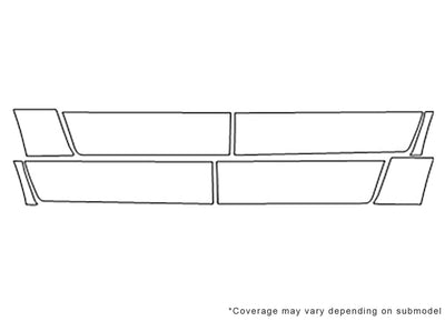 ridgeline Avery Dennison Clear Bra Door Cup Precut PPF Diagram
