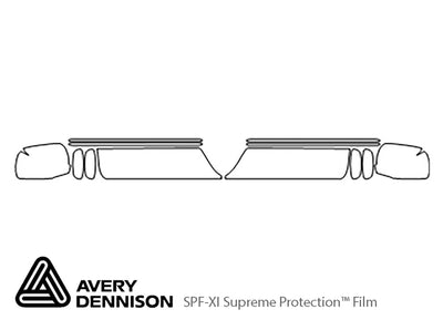 ridgeline Avery Dennison Clear Bra Door Cup Precut PPF Diagram