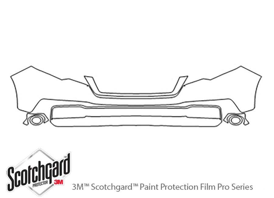 ridgeline 3M Clear Bra Bumper Precut PPF Diagram
