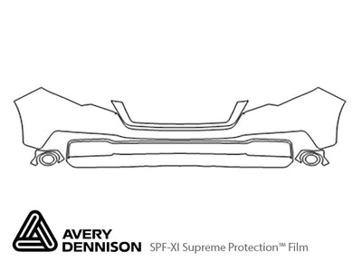 ridgeline Avery Dennison Clear Bra Bumper Precut PPF Diagram