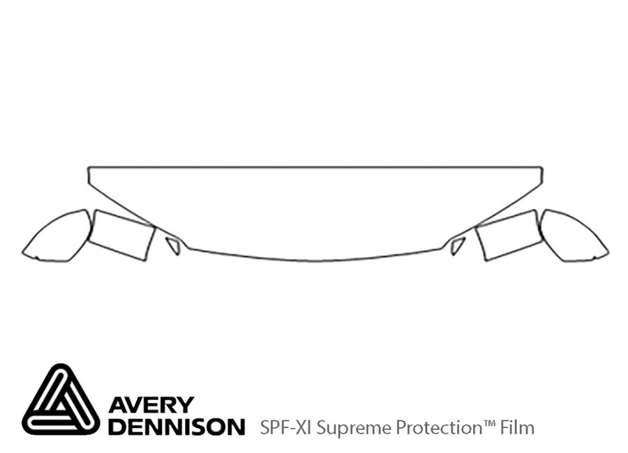 ridgeline Avery Dennison Clear Bra Hood Precut PPF Diagram