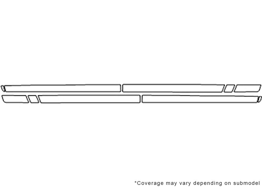 ridgeline 3M Clear Bra Door Cup Precut PPF Diagram
