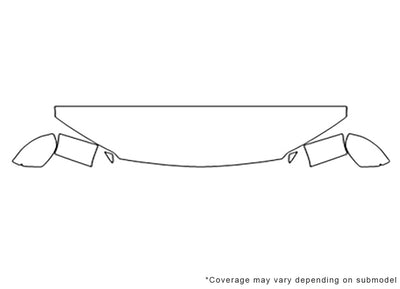 ridgeline Avery Dennison Clear Bra Hood Precut PPF Diagram