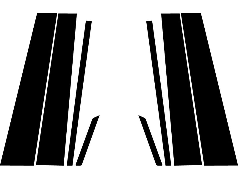 honda ridgeline 2017-2024 Matte Black Pillar Trim Diagram