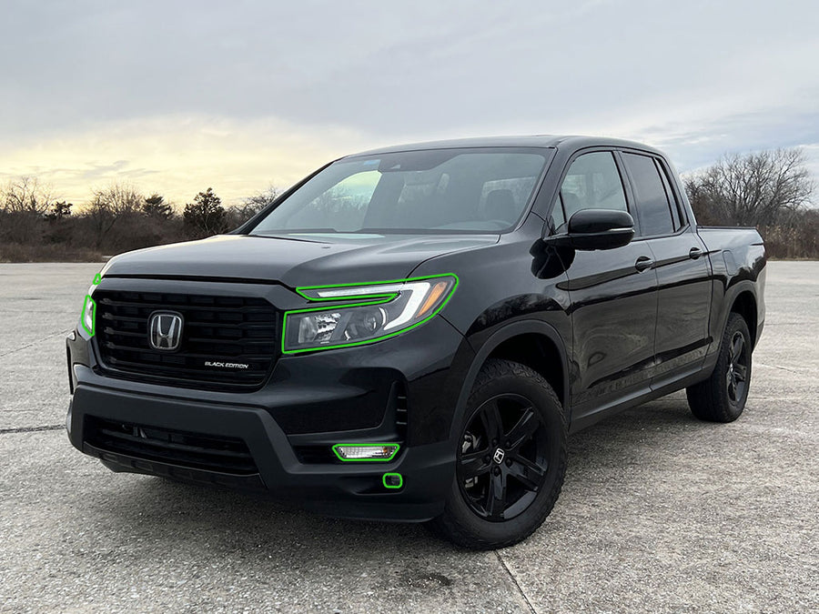 honda ridgeline 2021-2025 Headlight Protection Installation Location