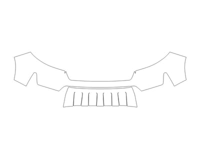 ridgeline 3M Clear Bra Bumper Precut PPF Diagram