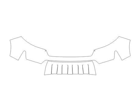 ridgeline Avery Dennison Clear Bra Bumper Precut PPF Diagram