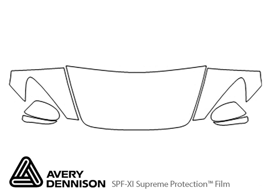 s2000 Avery Dennison Clear Bra Hood Precut PPF Diagram