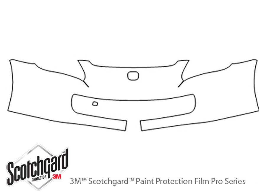 s2000 3M Clear Bra Bumper Precut PPF Diagram
