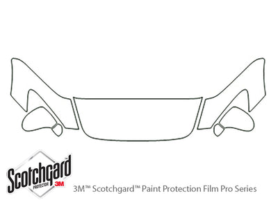 s2000 3M Clear Bra Hood Precut PPF Diagram