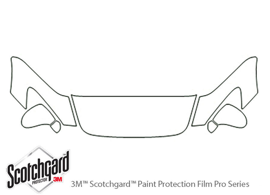 s2000 3M Clear Bra Hood Precut PPF Diagram