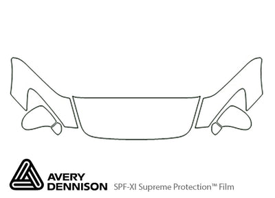 s2000 Avery Dennison Clear Bra Hood Precut PPF Diagram