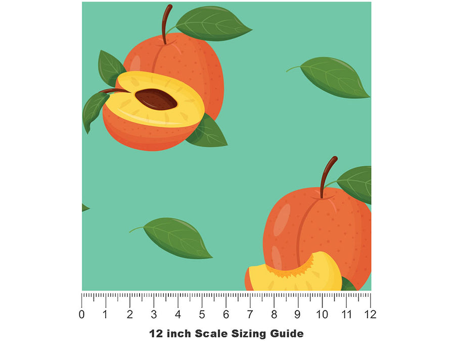 Honey Babe Fruit Vinyl Film Pattern Size 12 inch Scale~Rwraps Honey Babe Fruit Sizing Chart~2