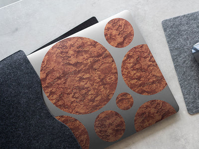 honey burlwood wood grain DIY Laptop Stickers