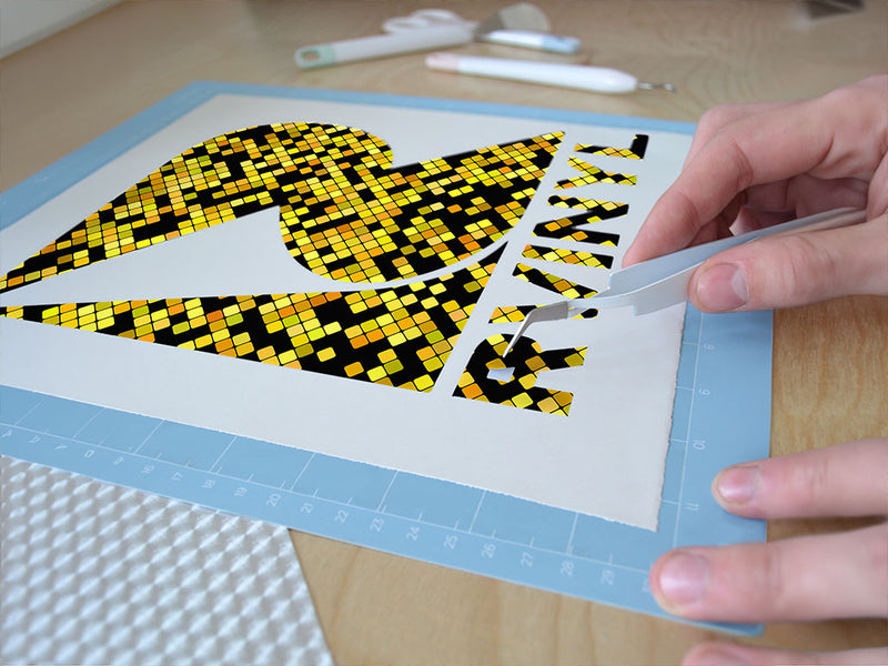 honey dijon mosaic Easy Weed Craft Vinyl
