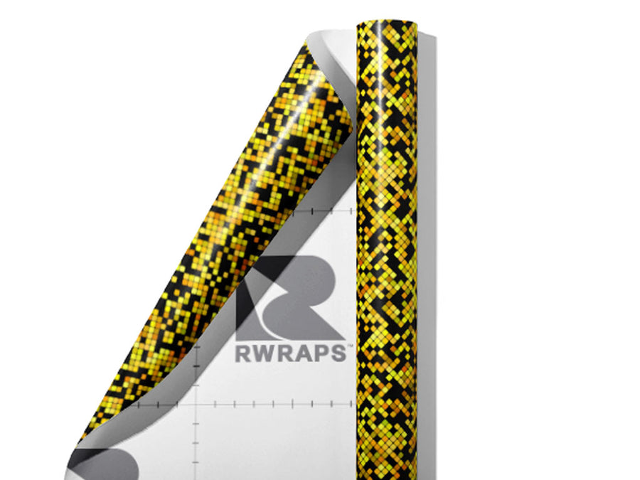 Honey Dijon Mosaic Wrap Film Sheets~Rwraps Series 914 Honey Dijon Mosaic Scrolled Sheet~3