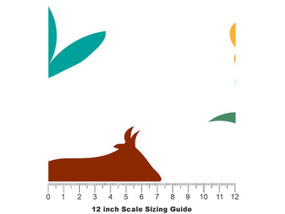 Hoosier State Americana Vinyl Film Pattern Size 12 inch Scale~Rwraps Hoosier State Americana Sizing Chart~3