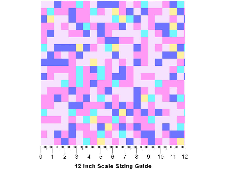 Hopbush  Pixel Vinyl Film Pattern Size 12 inch Scale~Rwraps Hopbush  Pixel Sizing Chart~2