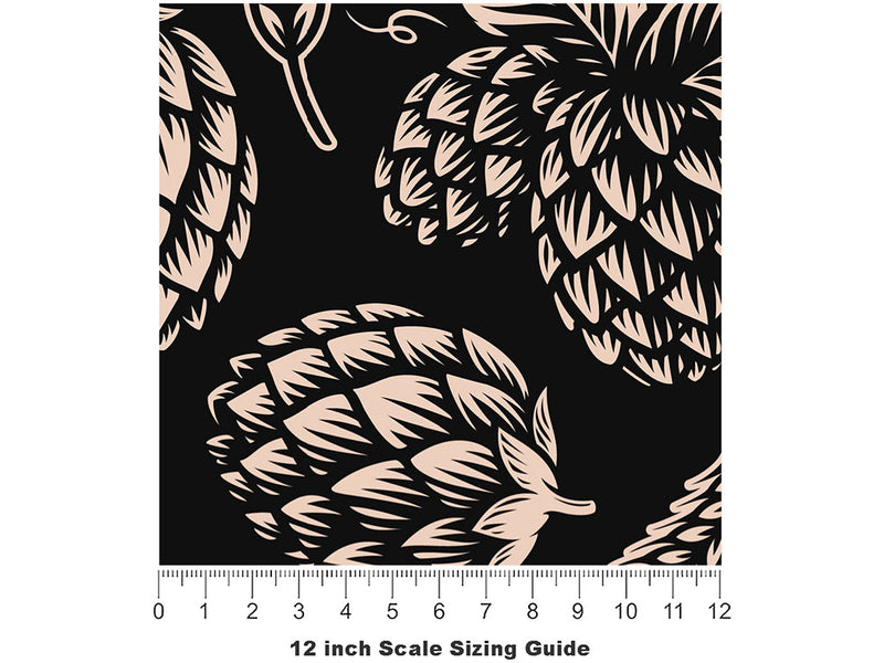 Hoppy IPA Alcohol Vinyl Film Pattern Size 12 inch Scale~Rwraps Hoppy IPA Alcohol Sizing Chart~2