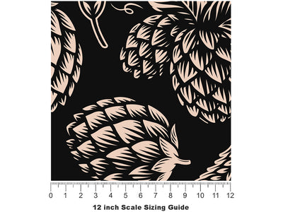 Hoppy IPA Alcohol Vinyl Film Pattern Size 12 inch Scale~Rwraps Hoppy IPA Alcohol Sizing Chart~2